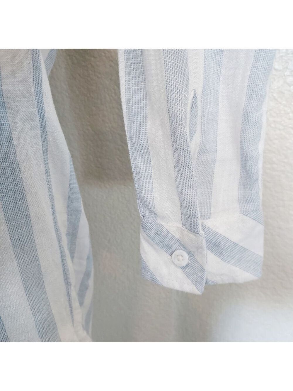 Thread & Supply Blue & White Striped Button Up Size XS - Picture 6 of 11